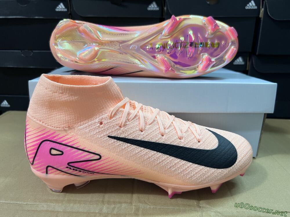 Unisex Nike Air Zoom Mercurial Superfly 10 Elite FG Football Boots - Pink/Black