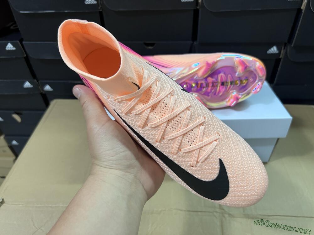Unisex Nike Air Zoom Mercurial Superfly 10 Elite FG Football Boots - Pink/Black
