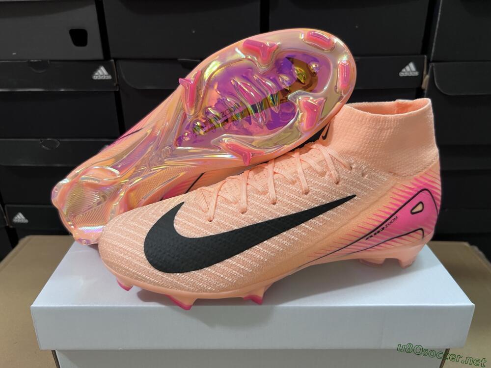 Unisex Nike Air Zoom Mercurial Superfly 10 Elite FG Football Boots - Pink/Black