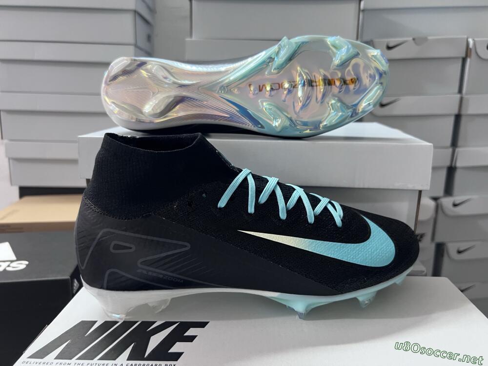Unisex Nike Air Zoom Mercurial Superfly 10 Elite FG Football Boots - Black/Jade