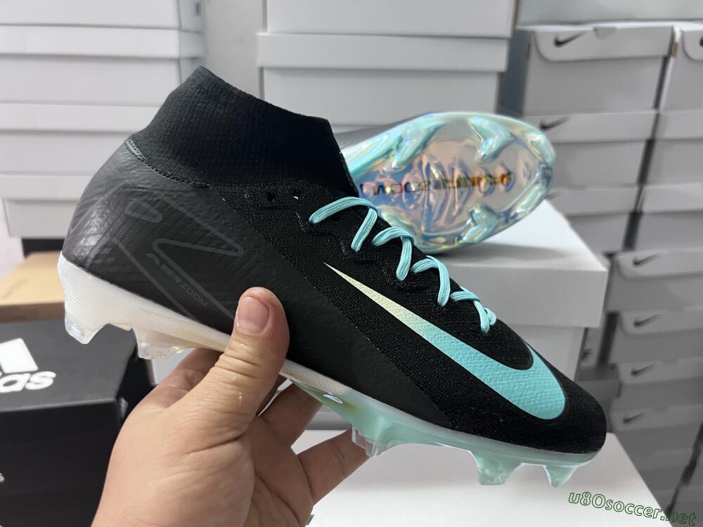 Unisex Nike Air Zoom Mercurial Superfly 10 Elite FG Football Boots - Black/Jade