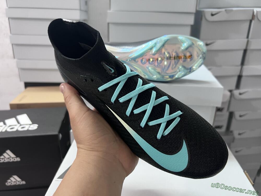 Unisex Nike Air Zoom Mercurial Superfly 10 Elite FG Football Boots - Black/Jade