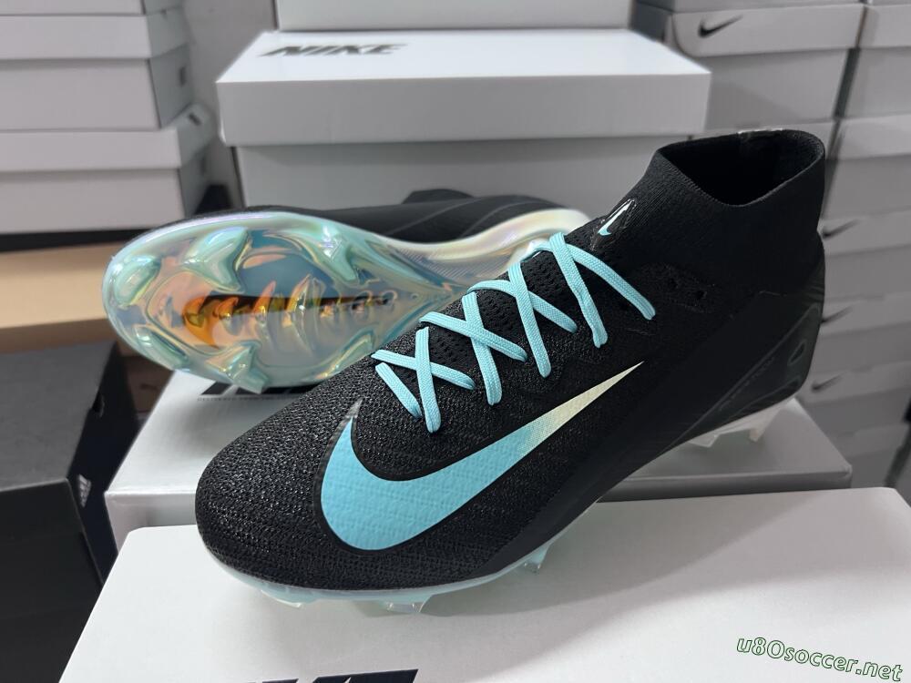 Unisex Nike Air Zoom Mercurial Superfly 10 Elite FG Football Boots - Black/Jade