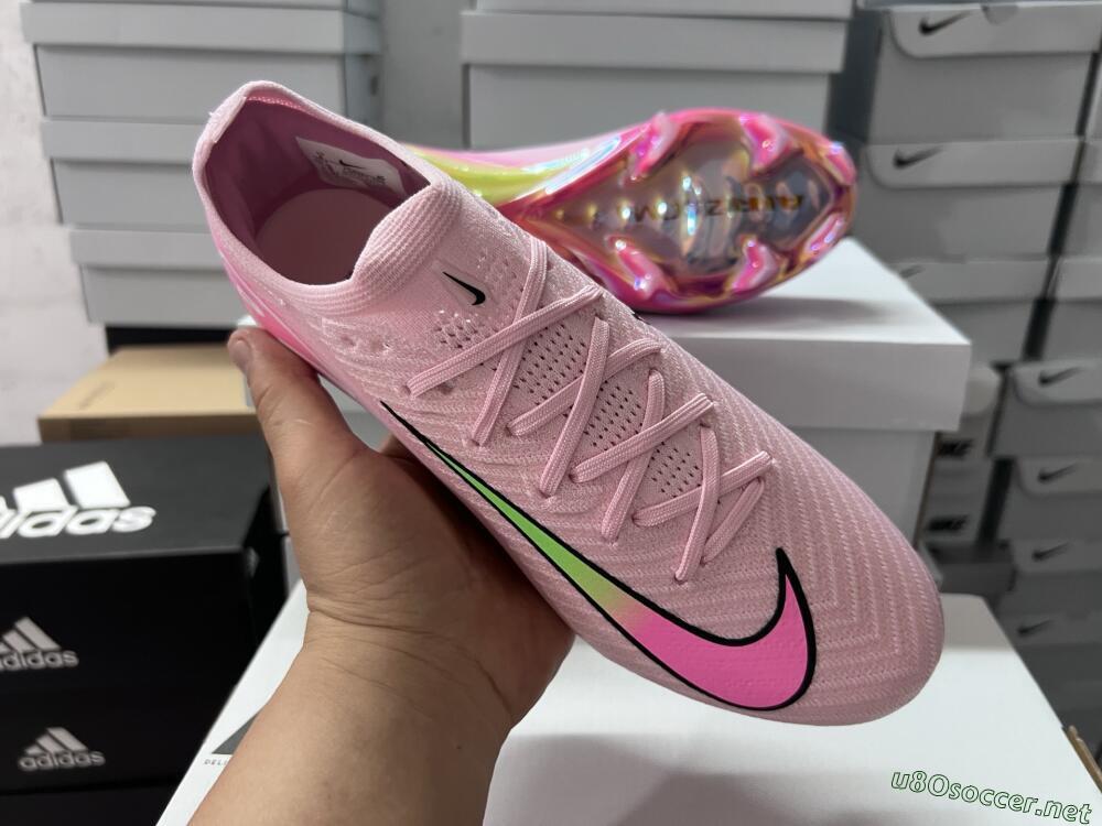 Unisex Nike Air Zoom Mercurial Vapor 16 Elite FG Football Boots - Pink/Red/Gold