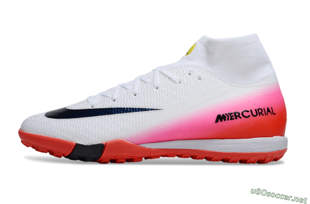 Unisex Nike Air Zoom Mercurial Superfly 10 Elite TF Football Shoes - White/Black/Pink 0