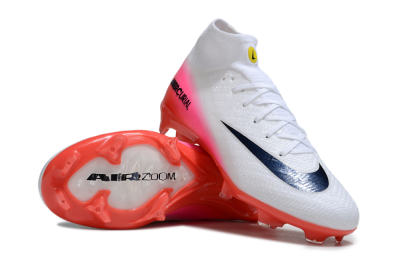 Unisex Nike Air Zoom Mercurial Superfly 10 Elite FG Football Boots - White/Black/Pink