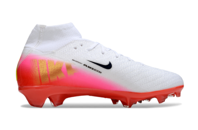 Unisex Nike Air Zoom Mercurial Superfly 10 Elite FG Football Boots - White/Black/Pink