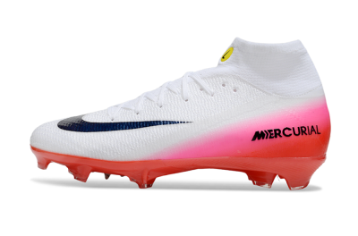 Unisex Nike Air Zoom Mercurial Superfly 10 Elite FG Football Boots - White/Black/Pink