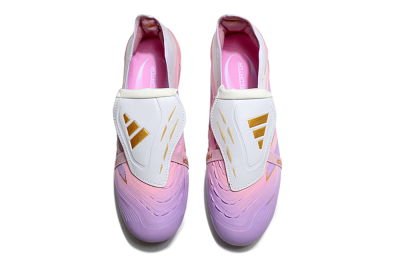 Unisex Adidas Predator 25 Elite Foldover Tongue FG Football Boots - Pink/Purple/Gold