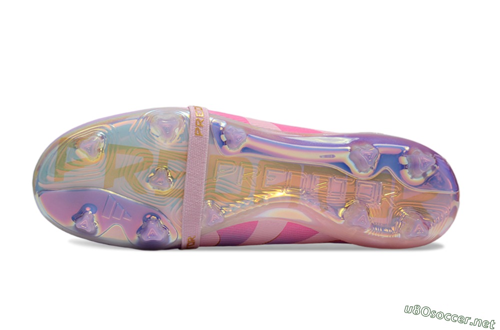 Unisex Adidas Predator 25 Elite Foldover Tongue FG Football Boots - Pink/Purple/Gold 6