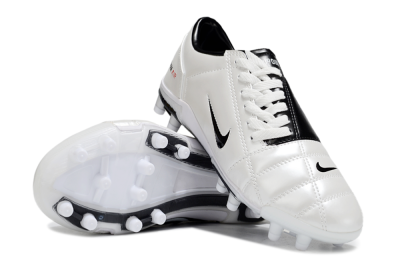 Unisex Nike Air Zoom Total 90 III FG Football Boots - Beige/Black/White
