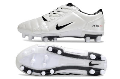 Unisex Nike Air Zoom Total 90 III FG Football Boots - Beige/Black/White