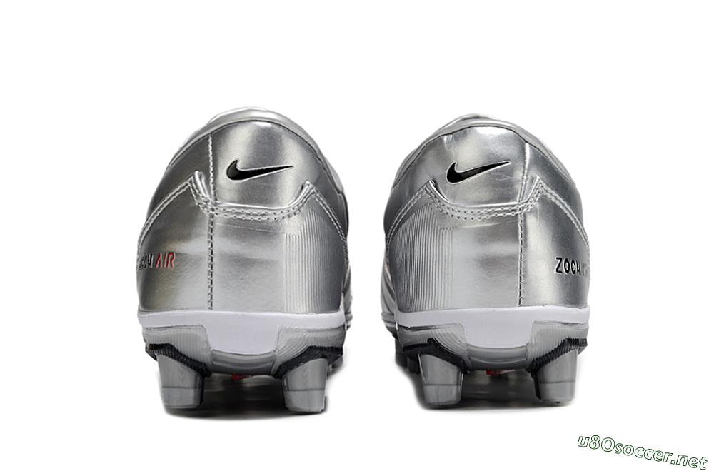 Unisex Nike Air Zoom Total 90 III FG Football Boots - Silver/Black/White 5