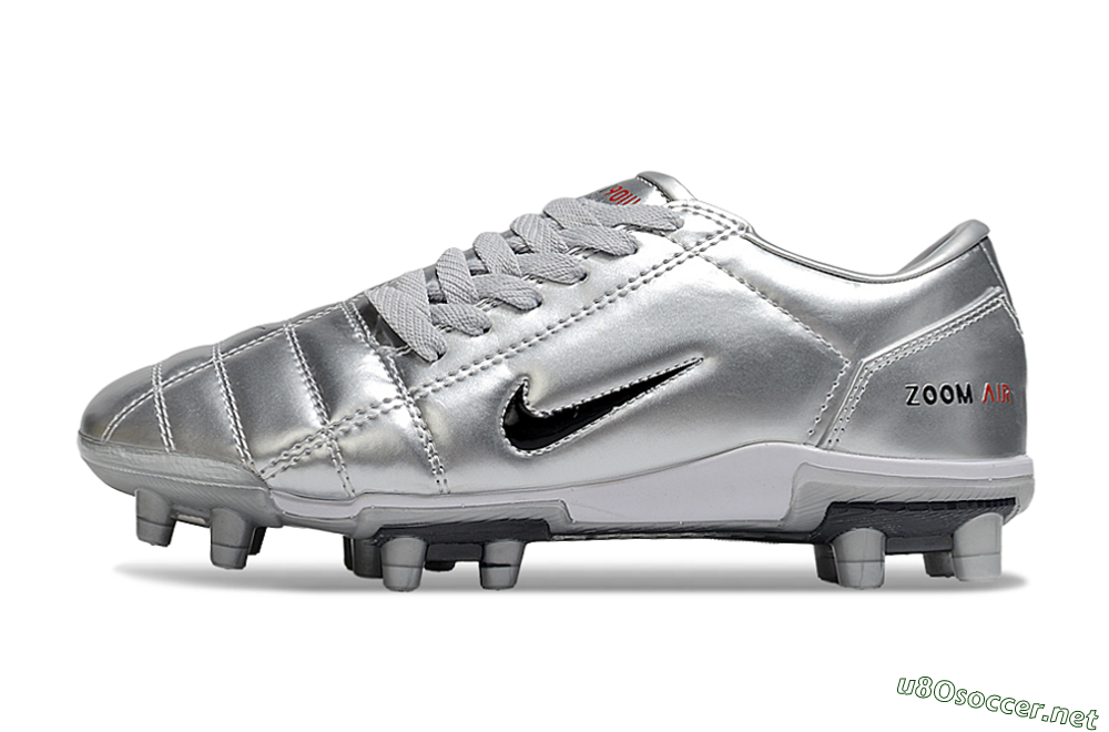 Unisex Nike Air Zoom Total 90 III FG Football Boots - Silver/Black/White 0