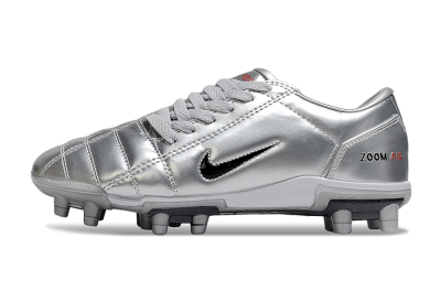 Unisex Nike Air Zoom Total 90 III FG Football Boots - Silver/Black/White