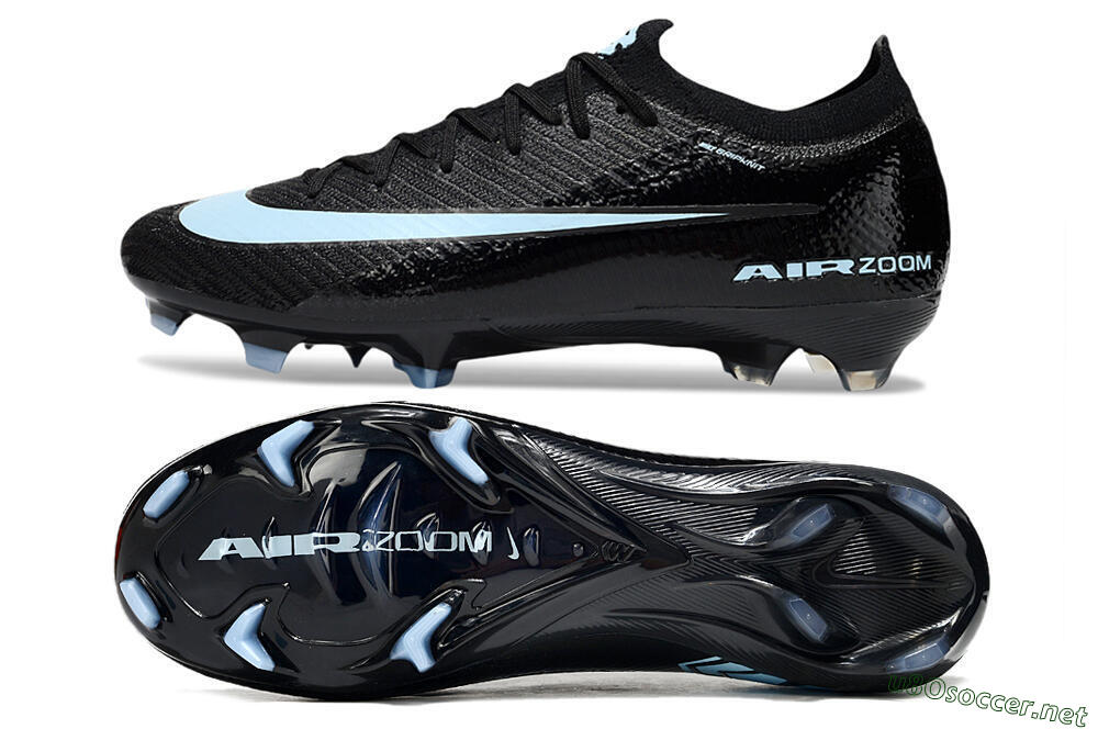 Unisex Nike Air Zoom Mercurial Vapor 16 Elite FG Football Boots - Black/Jade 1