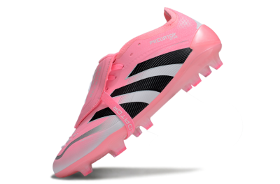 Unisex Adidas Predator 25 Elite Foldover Tongue FG Football Boots - Pink/Black/Silver