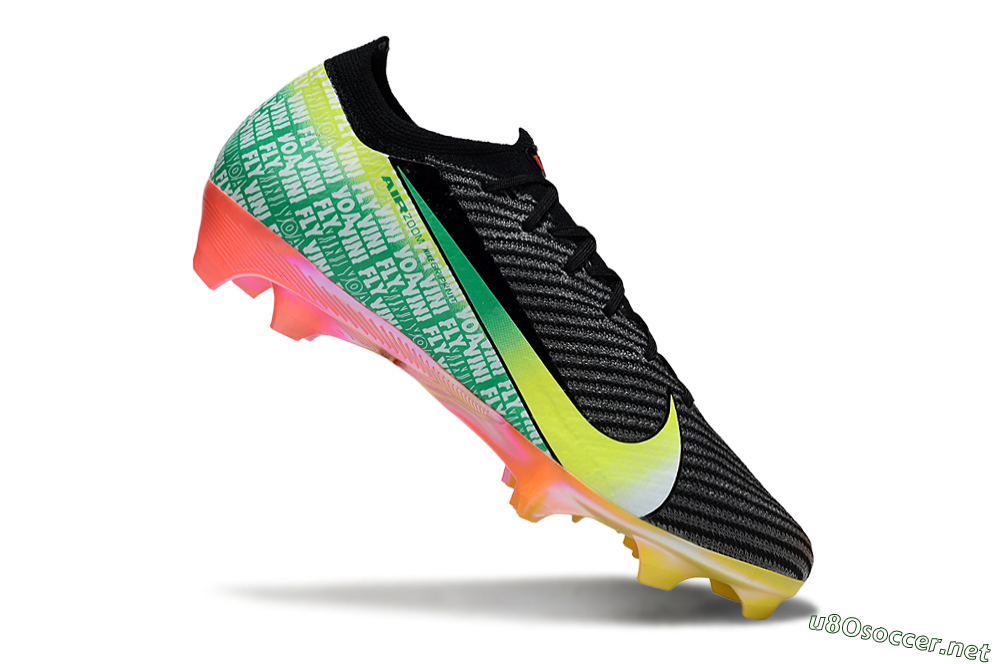 Unisex Nike Air Zoom Mercurial Vapor 16 Elite FG Football Boots - Black/Yellow/Red 4