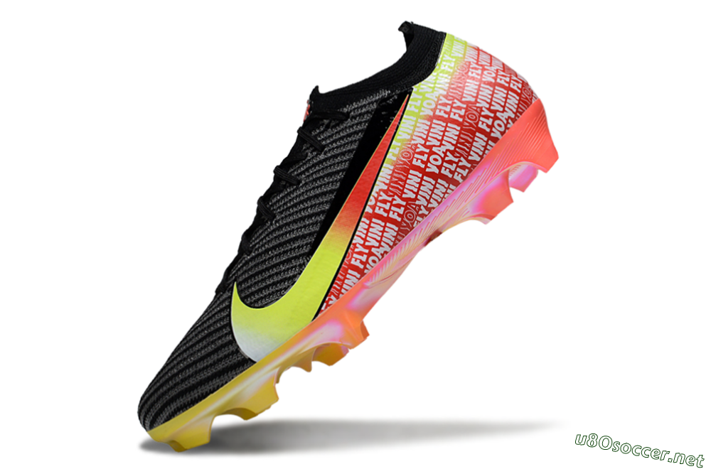 Unisex Nike Air Zoom Mercurial Vapor 16 Elite FG Football Boots - Black/Yellow/Red 5