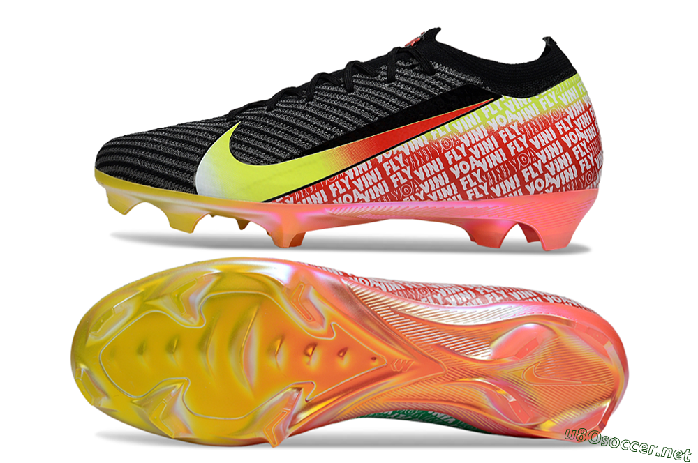 Unisex Nike Air Zoom Mercurial Vapor 16 Elite FG Football Boots - Black/Yellow/Red 1
