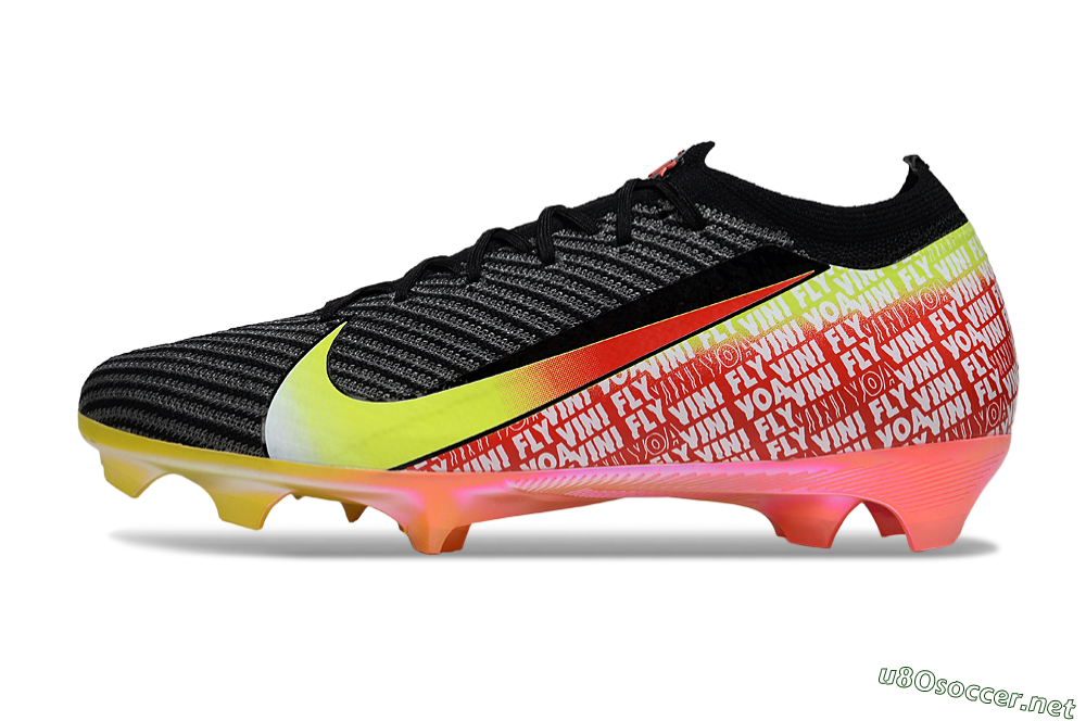 Unisex Nike Air Zoom Mercurial Vapor 16 Elite FG Football Boots - Black/Yellow/Red 0