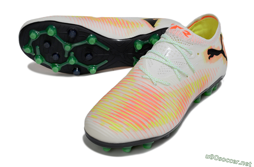 Men's Puma Future 8 Ultimate MG Football Boots - White/Red/Blue 3