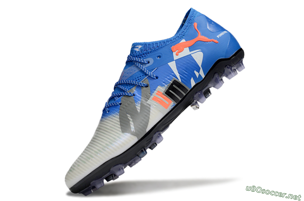 Men's Puma Future 8 Ultimate MG Football Boots - Blue/White/Orange 5