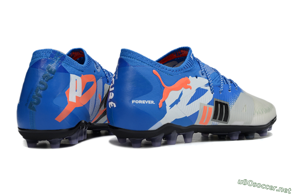 Men's Puma Future 8 Ultimate MG Football Boots - Blue/White/Orange 6