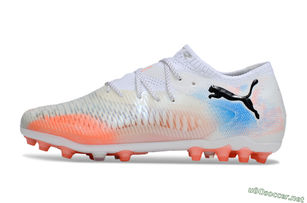 Men's Puma Future 8 Ultimate MG Football Boots - White/Red/Blue 0