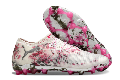 Men's Puma Future 8 Ultimate MG Football Boots - Beige/Black/Pink