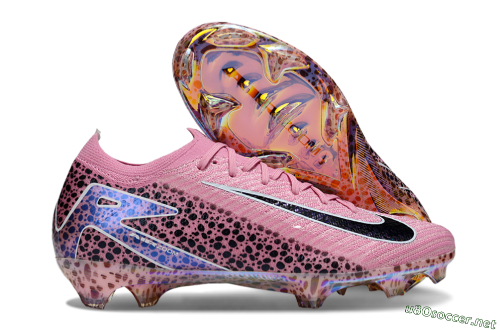 Unisex Nike Air Zoom Mercurial Vapor 16 Elite FG Football Boots - Pink/Black/White 2