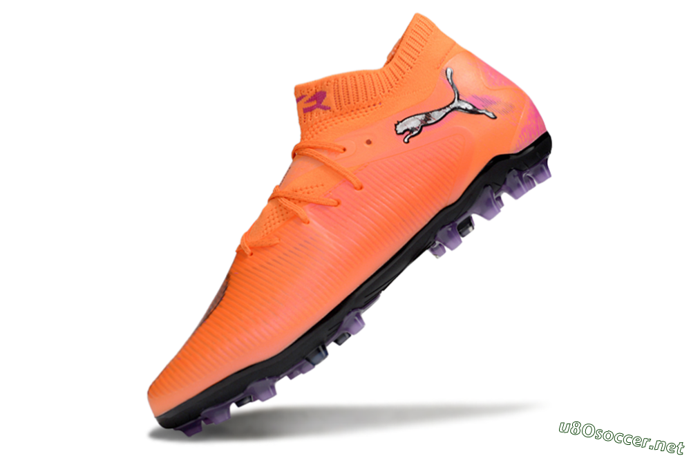 Men's Puma Future 8 Ultimate MG Football Boots - Red/Black/Pink 5