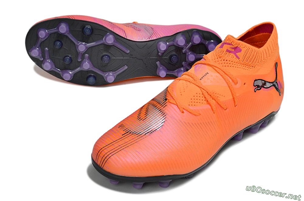 Men's Puma Future 8 Ultimate MG Football Boots - Red/Black/Pink 3