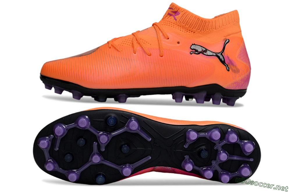 Men's Puma Future 8 Ultimate MG Football Boots - Red/Black/Pink 1