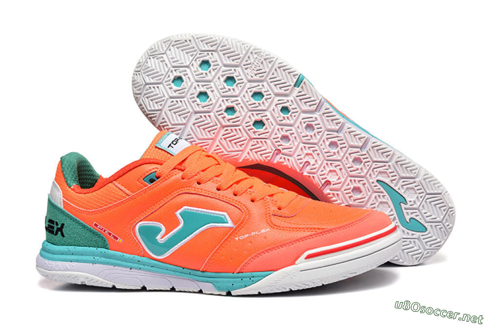 Men's Joma Top Flex IC Football Shoes - Red/Jade/White 2
