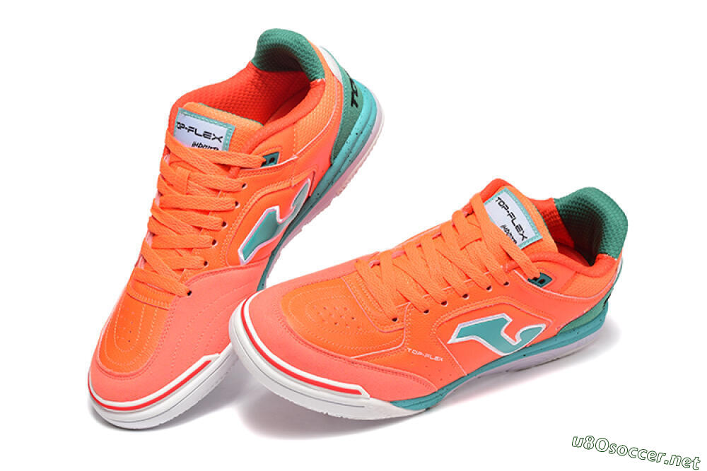 Men's Joma Top Flex IC Football Shoes - Red/Jade/White 6