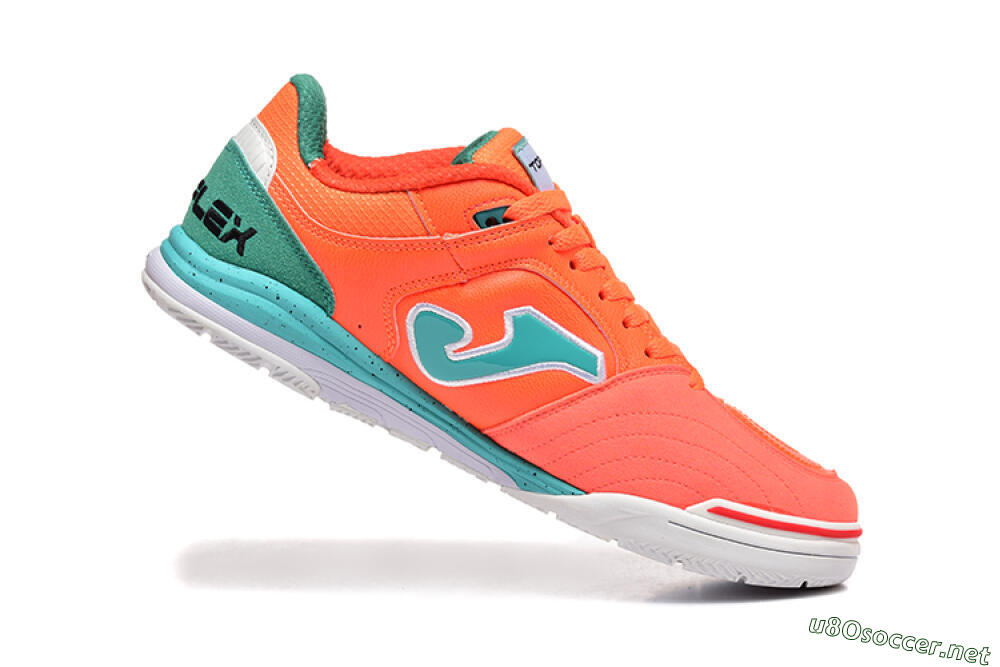 Men's Joma Top Flex IC Football Shoes - Red/Jade/White 7