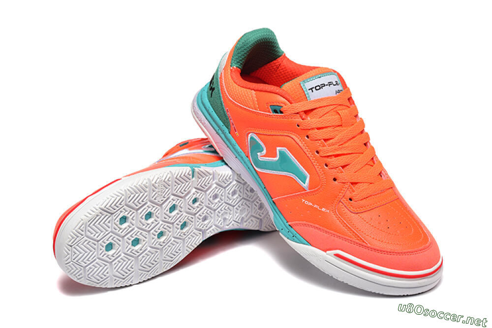 Men's Joma Top Flex IC Football Shoes - Red/Jade/White 4