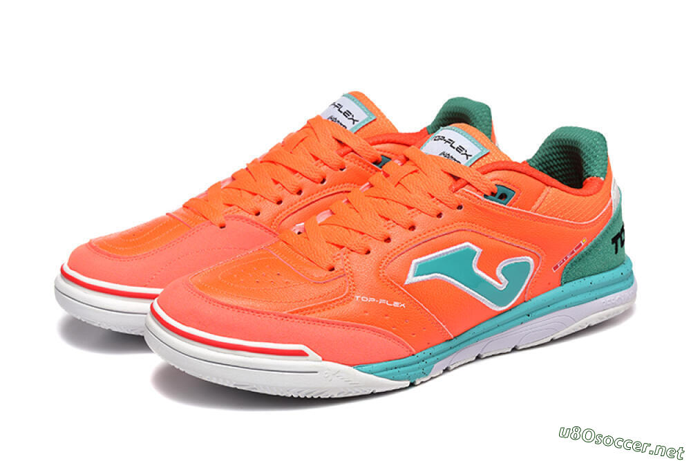 Men's Joma Top Flex IC Football Shoes - Red/Jade/White 5