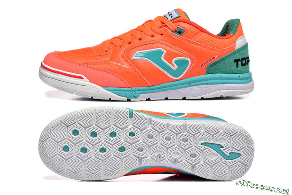 Men's Joma Top Flex IC Football Shoes - Red/Jade/White 1