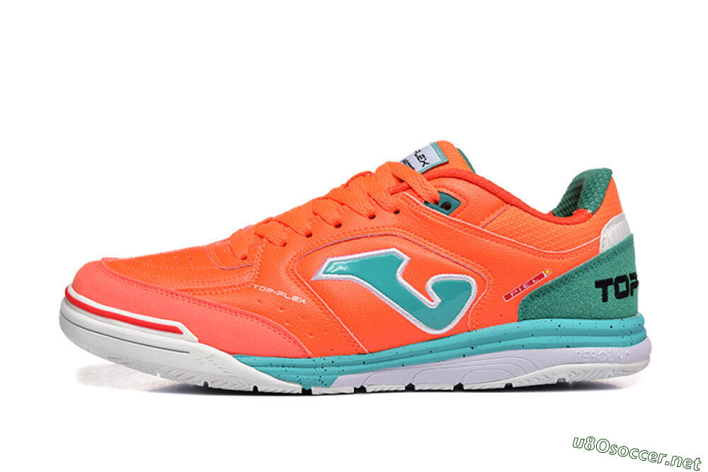 Men's Joma Top Flex IC Football Shoes - Red/Jade/White 0