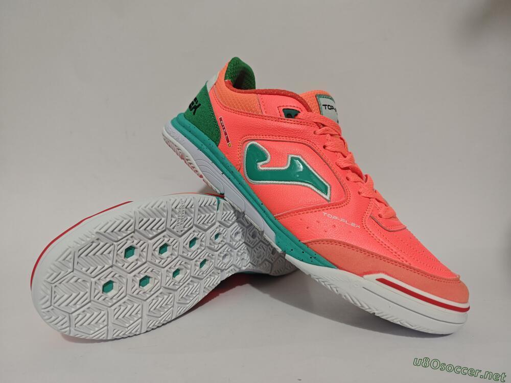 Men's Joma Top Flex IC Football Shoes - Red/Jade/White