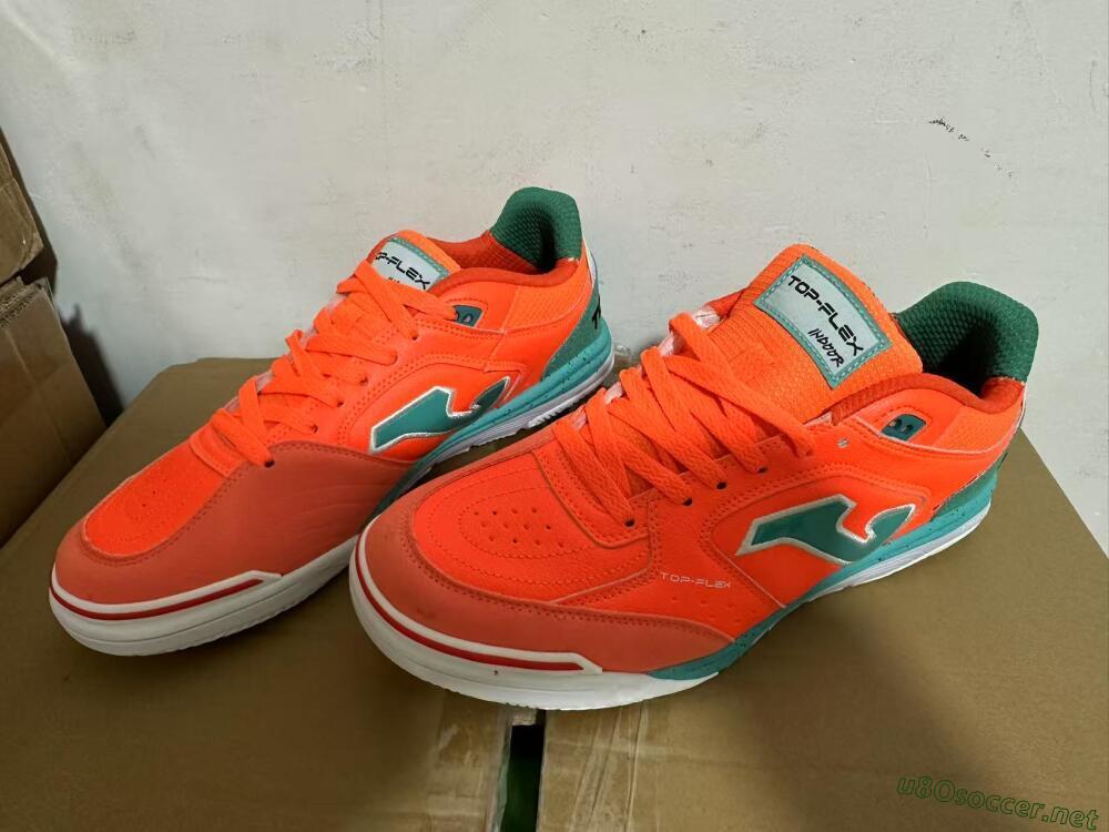 Men's Joma Top Flex IC Football Shoes - Red/Jade/White