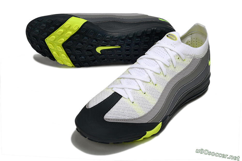 Unisex Nike Air Zoom Mercurial Vapor 16 Elite TF Football Shoes - White/Grey/Yellow 3
