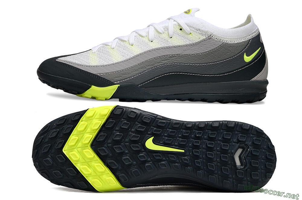Unisex Nike Air Zoom Mercurial Vapor 16 Elite TF Football Shoes - White/Grey/Yellow 1