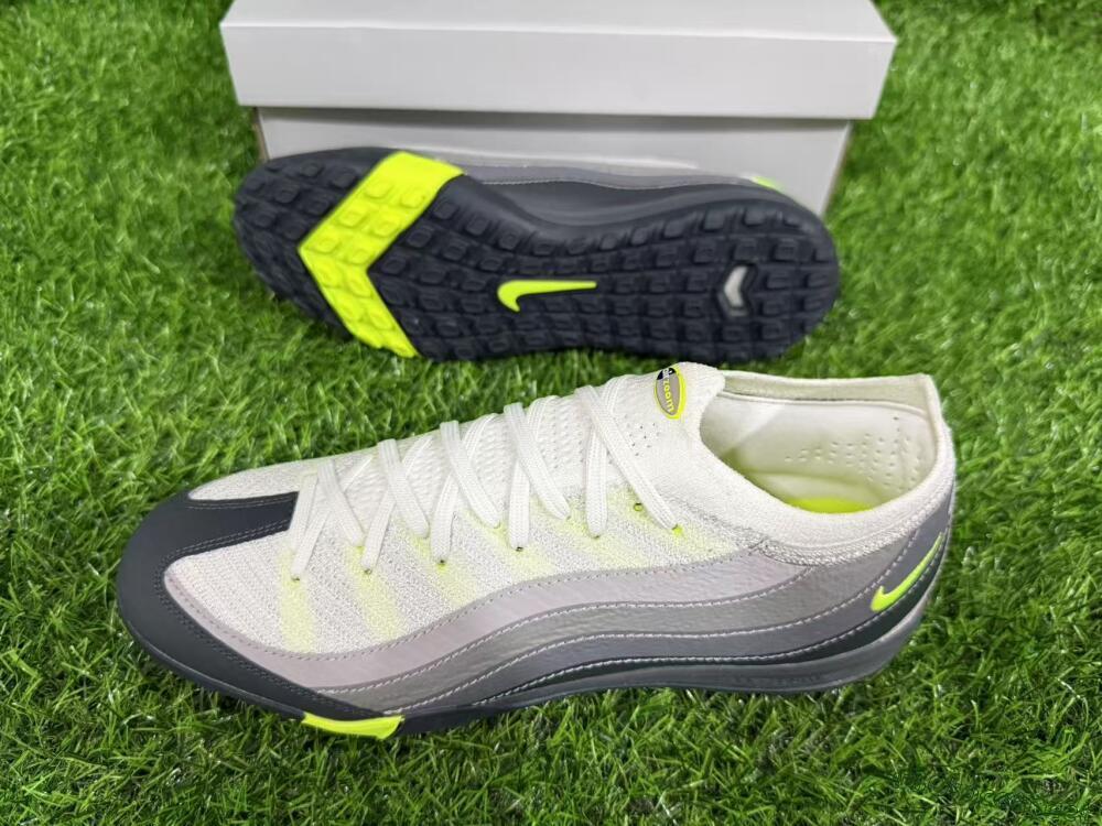 Unisex Nike Air Zoom Mercurial Vapor 16 Elite TF Football Shoes - White/Grey/Yellow