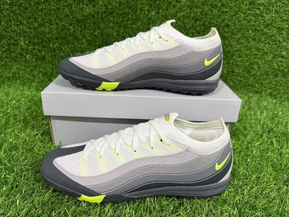 Unisex Nike Air Zoom Mercurial Vapor 16 Elite TF Football Shoes - White/Grey/Yellow