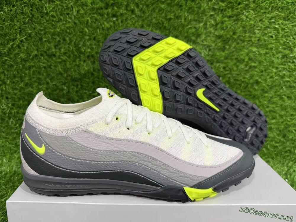 Unisex Nike Air Zoom Mercurial Vapor 16 Elite TF Football Shoes - White/Grey/Yellow