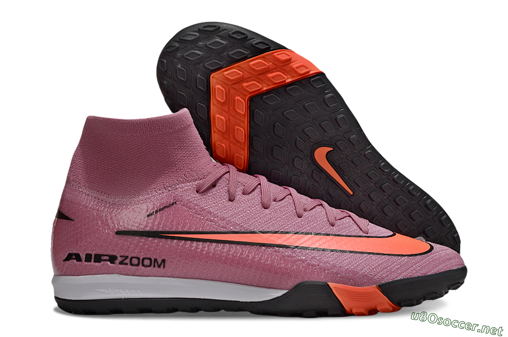 Unisex Nike Air Zoom Mercurial Superfly 10 Elite TF Football Shoes - Red/Black/White 2
