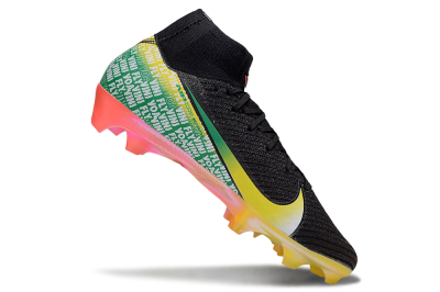 Unisex Nike Air Zoom Mercurial Superfly 10 Elite FG Football Boots - Black/Yellow/Red